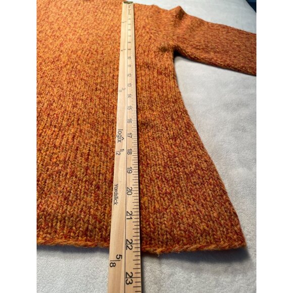 Vintage Eileen Fisher Womens Orange Wool Ribbed Knit Sweater Medium Academia Y2K - Picture 4 of 10